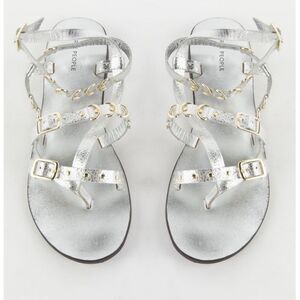 FREE PEOPLE Women’s Midas Touch Sandals Silver NIB Size 9
